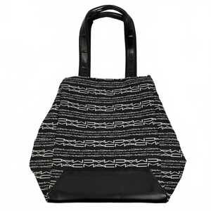 MAC Cosmetics Black White Matt Murphy Medium Monogram Tote | Canvas Tote OS